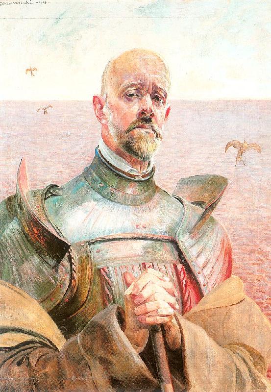 Malczewski, Jacek Self-Portrait in Armor